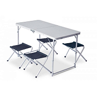 Стол складной Pinguin Furniture set table 120x60x70 + 4 стула 29x30x34